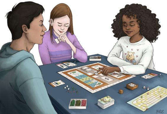 Giochi da tavolo in biblioteca